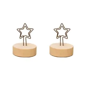 antique memo clips, memo holders with star wire shape on the top