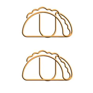taco shaped paper clips, cute decorative paper clips