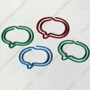 talk bubble shaped paper clips, geom decorative paper clips