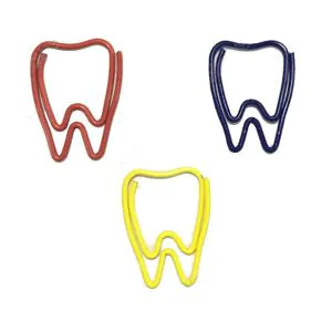 cute tooth shaped paper clips, teeth decorative paper clips
