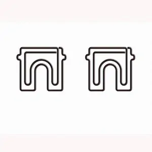 triumphal arch shaped paper clips, landmark decorative paper clips