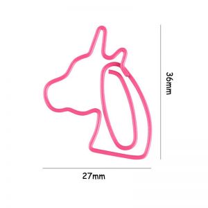 unicorn shaped paper clips, animal paper clips