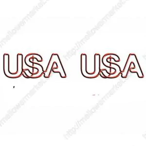 USA initials decorative paper clips, fun shaped paper clips
