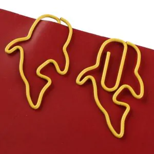 whale shaped paper clips, decorative paper clips