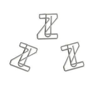 letter Z shaped paper clips, decorative paper clips,