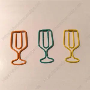 wine cup shaped paper clips, fun decorative paper clips