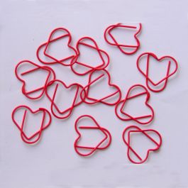 Rose Gold Paper Clips Love and Hearts. Set of 4 valentines 