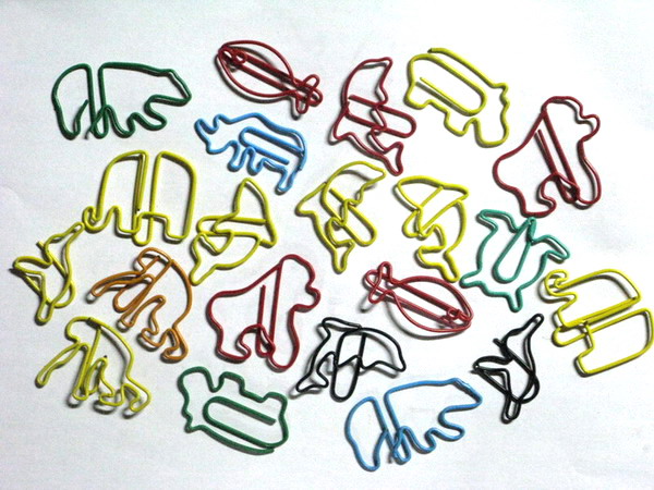 animal shaped paper clips, custom paper clips