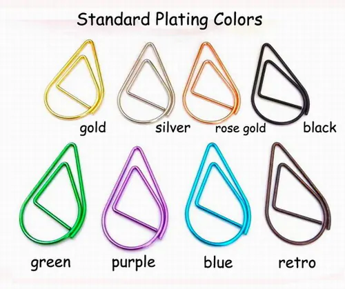 Coating colors of paper clips