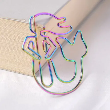 iridescent colors for shaped paper clips