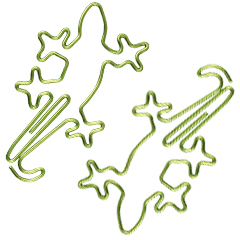 gecko shaped paper clips, cute decorative paper clips
